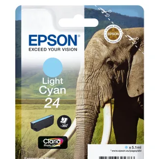 Epson Elephant Singlepack Light Cyan 24 Claria Photo HD Ink Epson Elephant Singlepack Light Cyan 24 Claria Photo HD Ink