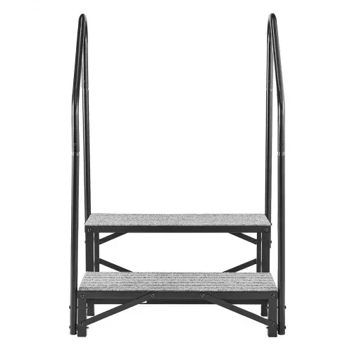 VEVOR Wohnmobiltreppe mit 2 Handläufen (2 Stufen), Standtreppe mit 300 kg Tragkraft, Außentreppe mit Rutschfester Matte für Senioren/Haustiere, Trittstufe für Camper, Mobilheim, Veranda, Pool und Spa – Bild 8