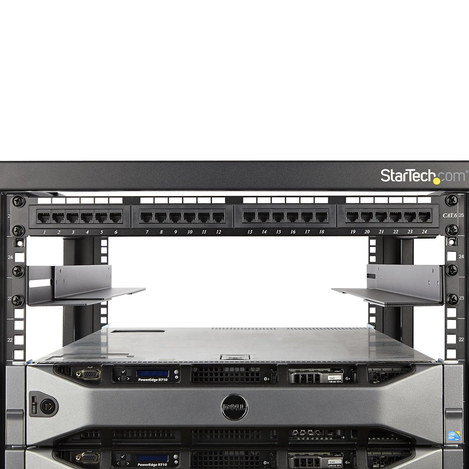 StarTech.com 1HE 19 Zoll Server Rack Schienen - 60,9-91cm Einstellbare Tiefe - Universelle 4 Pfosten Rack Schienen - Netzwerk Geräte/Server/UPS Schienen für HPE ProLiant Dell PowerEdge – Bild 6