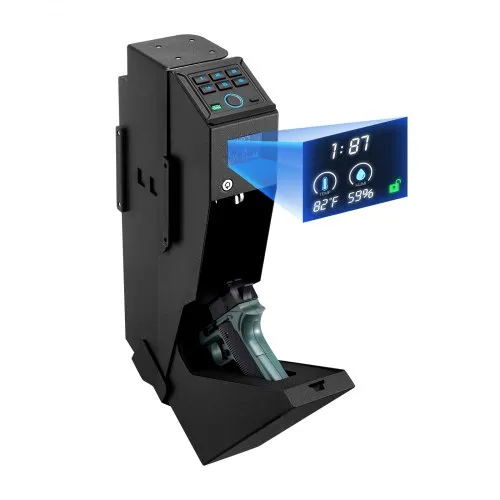 VEVOR Waffentresor Pistolentresor mit Fingerabdruck/Passwort (6-stellige Tastatur)/Schlüssel, Waffensafe Waffenkofferbox mit LED für 1 Pistole & Magazin, 190 x 98 x 425 mm Waffenbox für Nachttisch VEVOR Waffentresor Pistolentresor mit Fingerabdruck/Passwort (6-stellige Tastatur)/Schlüssel, Waffensafe Waffenkofferbox mit LED für 1 Pistole & Magazin, 190 x 98 x 425 mm Waffenbox für Nachttisch