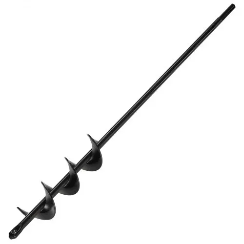 VEVOR Erdbohrer für Bohrmaschine, 40 x 420 mm Gartenbohrer aus Q235-Stahl, für 3/8-Zoll-Sechskant-Bohrer, Pfahlbohrer, Durchlässenbohrer, Grabungswerkzeug zum Pflanzen und Bohren – Bild 9