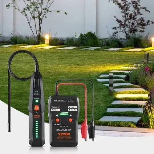 VEVOR Kabelsucher, bis zu 2 m Ortungstiefe, Leitungssucher, Kabeltester, Leitungssuchgerät, ink. Kopfhörer, 1000 m Ortungsreichweite, ideal zum Auffinden versteckter Haustierzäune & Sprinklerventile – Bild 6