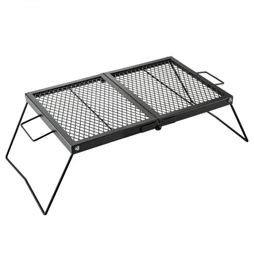 VEVOR Klappbarer Grillrost für Lagerfeuer 758 x 383 x 235 mm Campinggrill, Tragbarer Tischgrill aus Kohlenstoffstahl mit Beinen und Griff, Grillgitter für Offenes Grillen im Freien, Camping und Garten – Bild 8