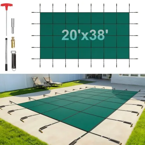 VEVOR Rechteckige Schwimmbadabdeckung 5,5X10,9M für alle Arten von Pools wie Haus, Garten, Hotel, Technik, um Ihren Pool besser zu schützen Grün Winter Outdoor geeignet VEVOR Rechteckige Schwimmbadabdeckung 5,5X10,9M für alle Arten von Pools wie Haus, Garten, Hotel, Technik, um Ihren Pool besser zu schützen Grün Winter Outdoor geeignet
