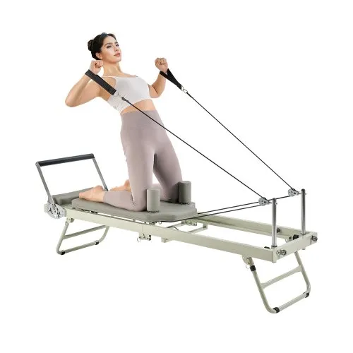 VEVOR Faltbarer Pilates Reformer Trainingsgerät im Heim-Fitnessstudio, Pilates-Bett mit doppeltem Widerstand – Feder und Kordel, für Fortgeschrittene und Anfänger, bis zu 181,44 kg VEVOR Faltbarer Pilates Reformer Trainingsgerät im Heim-Fitnessstudio, Pilates-Bett mit doppeltem Widerstand – Feder und Kordel, für Fortgeschrittene und Anfänger, bis zu 181,44 kg