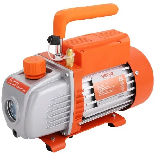 VEVOR Vakuumpumpe mit 11L Vakuumkammer 100L/min Unterdruckpumpe 150W AC 220V/50Hz 1440U/min 5pa 250ml-Ölkapazität HVAC-Vakuumgeräte Kühlvakuumpumpe für Holzstabilisierung Harzentgasung – Bild 9