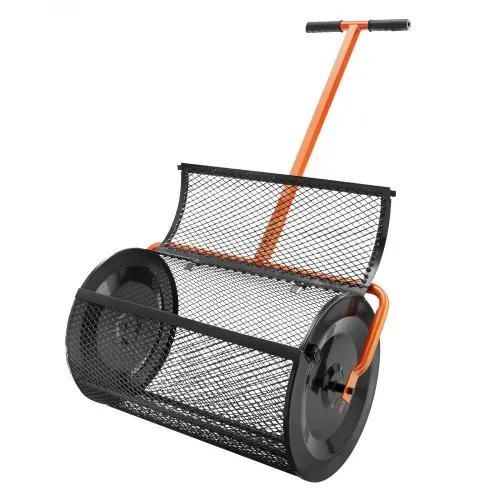 VEVOR Kompoststreuer aus Stahl Torfmoosstreuer 1,27x2cm Mesh-Korb Garten Rasen Streuer Grifflänge von 62 bis 67,5cm verstellbar 61cm Metall Mesh Korb Ideal für Dünger wie Kompost Mist Erde Torfmoos – Bild 8