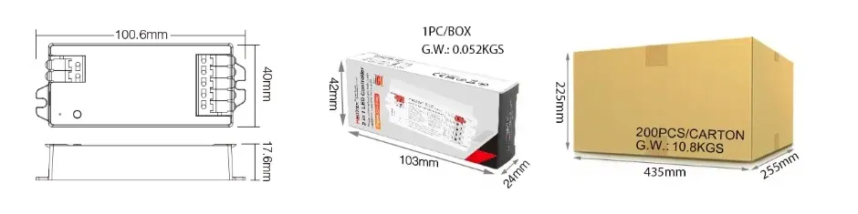 MiBoxer E2-ZR LED Controller 2in1 Single colour/CCT(dual white) Zigbee 3.0/2.4G – Bild 4