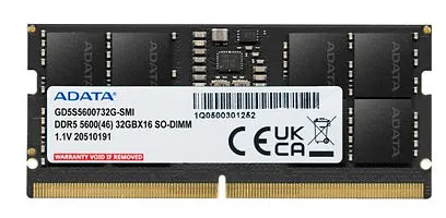 ADATA Gold Speichermodul 32 GB 1 x 32 GB DDR5 5200 MT/s ADATA Gold Speichermodul 32 GB 1 x 32 GB DDR5 5200 MT/s