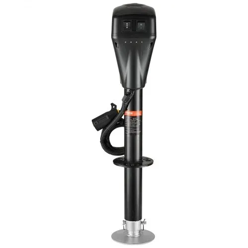 VEVOR Elektrischer Anhängerheber, 2267 kg, Wohnmobil-Anhängerstütze mit 7-poligem Stecker, manueller Kurbel & Wagenheberabdeckung, 255-860 mm Hub, für Anhänger, Wohnmobile & Wohnwagen, schwarz – Bild 10