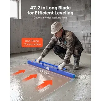 VEVOR Betonglätter Manueller Betonverteiler Bodenlegerglätte 1200mm Blau, Aluminiumlegierung, Mit Integrierter Wasserwaage & Griff, Nivelliergerät zum Abziehen & Glätten für Straßenbau Bodenebnung VEVOR Betonglätter Manueller Betonverteiler Bodenlegerglätte 1200mm Blau, Aluminiumlegierung, Mit Integrierter Wasserwaage & Griff, Nivelliergerät zum Abziehen & Glätten für Straßenbau Bodenebnung