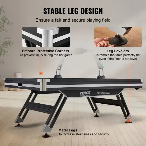 VEVOR luftbetriebener Hockeytisch, Indoor-Hockeytisch für Kinder und Erwachsene, LED-Sporthockeyspiel mit 2 Pucks, 2 Schiebern und elektronischem Punktesystem, Arcade-Gaming-Set für Spielzimmer – Bild 3