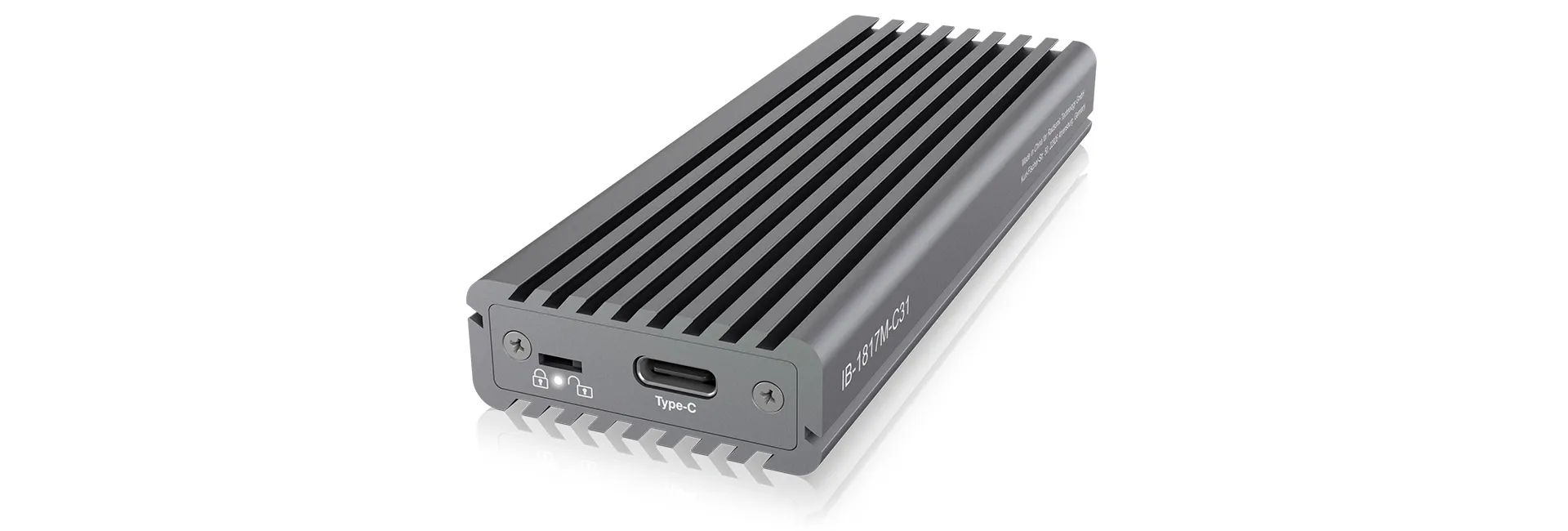 ICY BOX IB-1817M-C31, Type-C® USB 3.2 Gen 2 zu PCIe NVMe M.2 2230/2242/2260/2280 SSD Gehäuse mit Schreibschutz – Bild 5