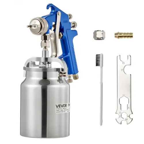 VEVOR Siphon-Lackierpistole, Spritzpistole mit hoher Zerstäubung, 1000-ccm-Farbsprüh-Set mit 1,8-mm-Düse, einstellbare Durchflussrate & Luftmenge für Auto-, Möbel-, Wand- und Hausanstrich VEVOR Siphon-Lackierpistole, Spritzpistole mit hoher Zerstäubung, 1000-ccm-Farbsprüh-Set mit 1,8-mm-Düse, einstellbare Durchflussrate & Luftmenge für Auto-, Möbel-, Wand- und Hausanstrich