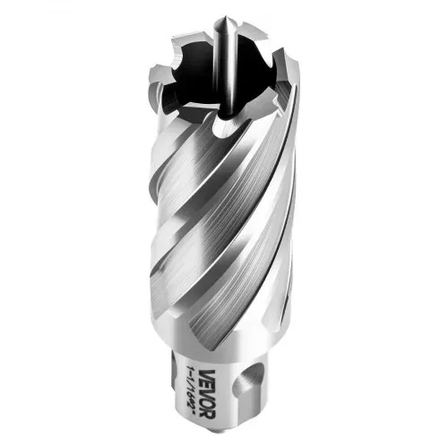 VEVOR HSS-Kernbohrer Weldon-Schaft 13-tlg. Magnetbohrer 11,11–26,98 mm Schnittdurchmesser, 11 Bohrer mit 2 Zentrierstiften, 50,8 mm Schnitttiefe, Kunststoffkoffer, für Magnetbohrmaschinen, Stahl – Bild 10