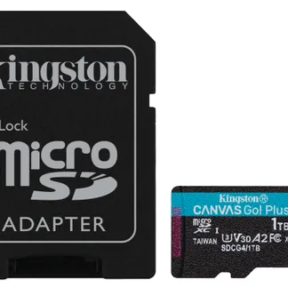 Kingston Technology 1TB microSDXC Canvas Go Plus Gen4 200 MB/s A2 U3 V30-Karte + Adapter Kingston Technology 1TB microSDXC Canvas Go Plus Gen4 200 MB/s A2 U3 V30-Karte + Adapter