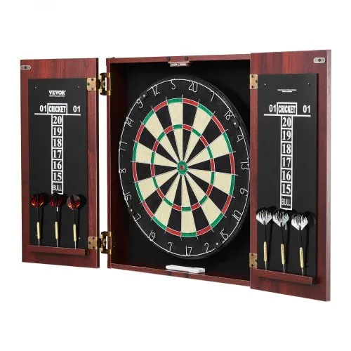 VEVOR Dartboard- und Schrankset Dartboard-Schrank in offizieller Größe, Dartscheibe 45 x 3,8 cm versteckbarer Dartschrank mit Stahlspitzen, komplett mit sämtlichem Zubehör, für Cricket-Spiele – Bild 9