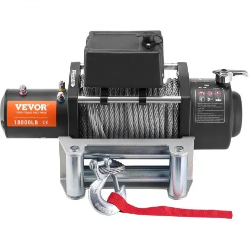 VEVOR Elektrische Seilwinde, 18.000 lb, 12 V DC LKW-Winde mit Φ7/16 Zoll x 85 Fuß Stahlkabel-Rollenführung, kabellose und kabelgebundene Fernbedienung, IP55 wasserdicht zum Abschleppen von Geländewagen, Jeeps, LKWs, Anhängern und Booten – Bild 8