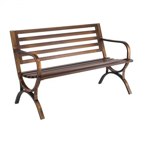 VEVOR Gartenbank Gartenmöbel Bänke 127 cm 250 kg Tragkraft, Terrassenbank Verandabank mit Lattenmuster & Armlehnen mit abgerundeten Kanten, Balkonbank mit Metallrahmen für Park Hof Antikbronze VEVOR Gartenbank Gartenmöbel Bänke 127 cm 250 kg Tragkraft, Terrassenbank Verandabank mit Lattenmuster & Armlehnen mit abgerundeten Kanten, Balkonbank mit Metallrahmen für Park Hof Antikbronze