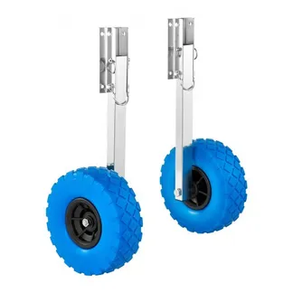 VEVOR Slipräder für Boote (136,1 ke belastbar) 26 cm Heckrad aus Edelstahl mit Voll-PVC-Reifen, klappbare Slipräder mit 4 Schnellspannstiften, passend für 4 m lange aufblasbare Fischerboote VEVOR Slipräder für Boote (136,1 ke belastbar) 26 cm Heckrad aus Edelstahl mit Voll-PVC-Reifen, klappbare Slipräder mit 4 Schnellspannstiften, passend für 4 m lange aufblasbare Fischerboote