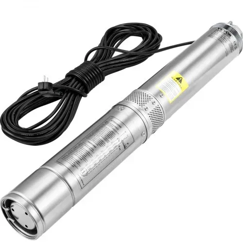 VEVOR 88,9 mm Tiefbrunnenpumpe 750W Brunnenpumpe 105L/min Tauchpumpe max. Förderhöhe 62m Rohrpumpe 230V 50Hz Sandpumpe IP68 Wasserpumpe mit 20m Kabel Pumpe Ideal zur Bewässerung oder Wasser-Versorgung – Bild 10