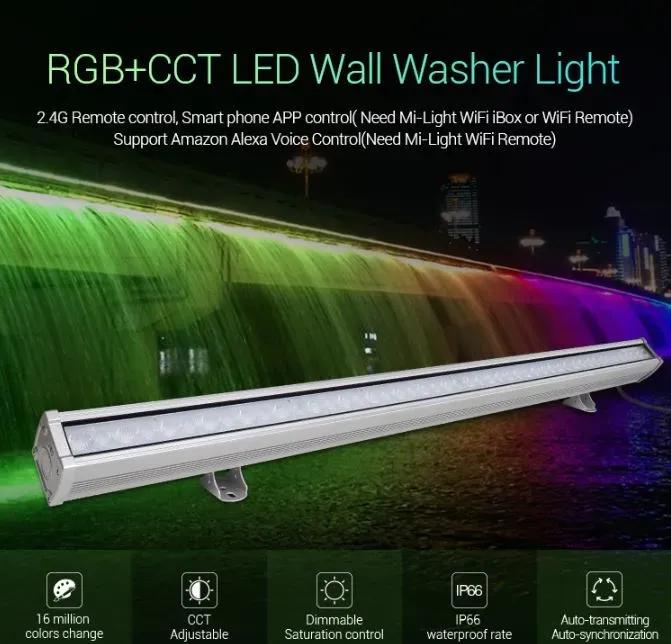 MiBoxer RL2-48 LED Wallwasher 48W RGB-WW (RGB-CCT) IP66 MiBoxer RL2-48 LED Wallwasher 48W RGB-WW (RGB-CCT) IP66