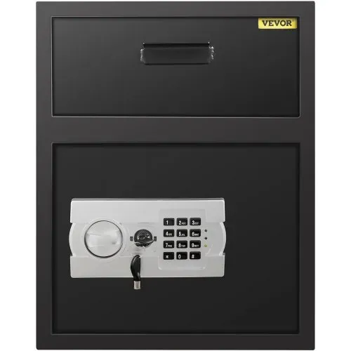 VEVOR Tresor Elektronischer Möbeltresor 48 L (36 x 30 x 45 cm), Tresor mit Elektronischem Zahlenschloss, Safe Möbeltresor Schwarz, aus stabilen Kohlenstoffstahl, feuerfest und wasserdicht, mit LCD-Bildschirm – Bild 8