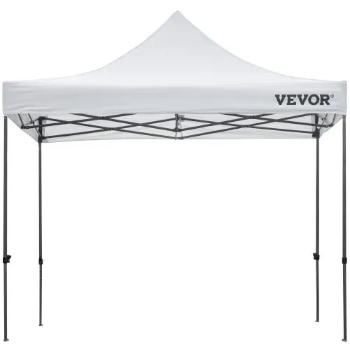 VEVOR Pavillon faltbar 3x3m Faltpavillon 240g PVC-beschichtetes Polyester Pop-Up-Pavillon 1,95-2,13m Einstellbar Partyzelt Festzelt Strandzelt Weiß für Hochzeiten oder andere kommerzielle Aktivitäten – Bild 10