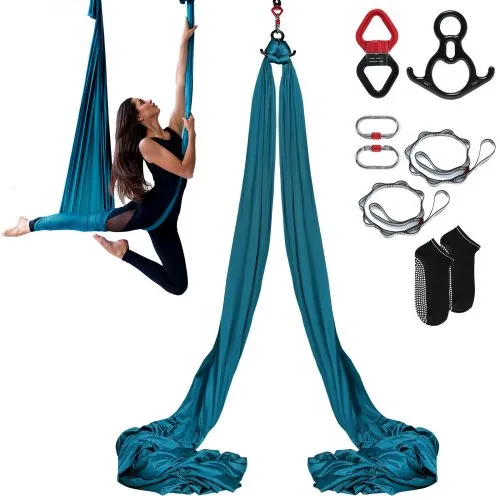 VEVOR Aerial Yoga Hängematte Set 8 x 2,8 m, Grün Aerial Yoga Swing Air Fliegen, Indoor Aerial Yoga Hammock Swing 1000 kg Max. Tragfähigkeit, inkl. Yoga-Socken & Stahlkarabiner & Alu-Drehgelenk VEVOR Aerial Yoga Hängematte Set 8 x 2,8 m, Grün Aerial Yoga Swing Air Fliegen, Indoor Aerial Yoga Hammock Swing 1000 kg Max. Tragfähigkeit, inkl. Yoga-Socken & Stahlkarabiner & Alu-Drehgelenk