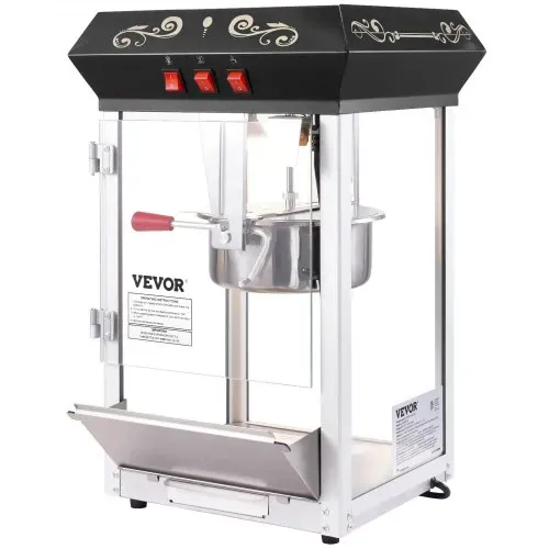 VEVOR Popcornmaschine Popcornautomat Popcorn-Maker, 850 W Popcornmaschine 8 oz Kessel für 48 Tassen pro Ladung, Popcornmaschine für die Arbeitsplatte mit gehärtetem Glas, inklusive 4 Schaufeln – Bild 9