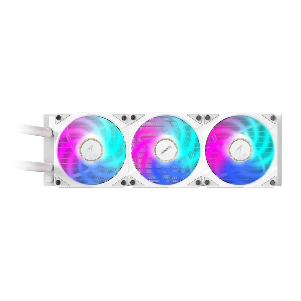 GIGABYTE AORUS WATERFORCE X II 360 ICE AIO Flüssigkeits-CPU-Kühler - 3x120mm ARGB-Lüfter, Vollfarb-LCD, DAISY-CHAIN, kompatibel mit Intel LGA 1851 und AMD AM5 – Bild 4