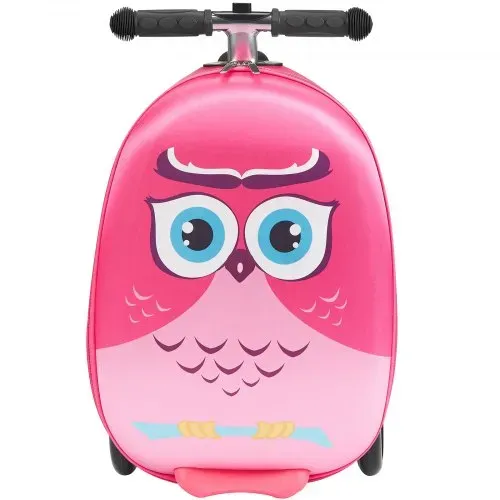 VEVOR Scooter Koffer, 20 L Fassungsvermögen, Reisekoffer mit Flash-PU-Rädern, TPR-Anti-Rutsch-Griff, max. Gewichtskapazität 50 kg, Kinderkoffer Handgepäck, für Kinder ab 5 Jahren, Pink – Bild 8
