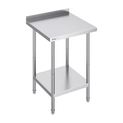 VEVOR Edelstahl-Arbeitstisch, gewerblicher Arbeitstisch zur Lebensmittelzubereitung, robuster Arbeitstisch aus Metall mit einstellbarer Höhe für Restaurant, Zuhause und Hotel 610 x 610 x 914 mm VEVOR Edelstahl-Arbeitstisch, gewerblicher Arbeitstisch zur Lebensmittelzubereitung, robuster Arbeitstisch aus Metall mit einstellbarer Höhe für Restaurant, Zuhause und Hotel 610 x 610 x 914 mm
