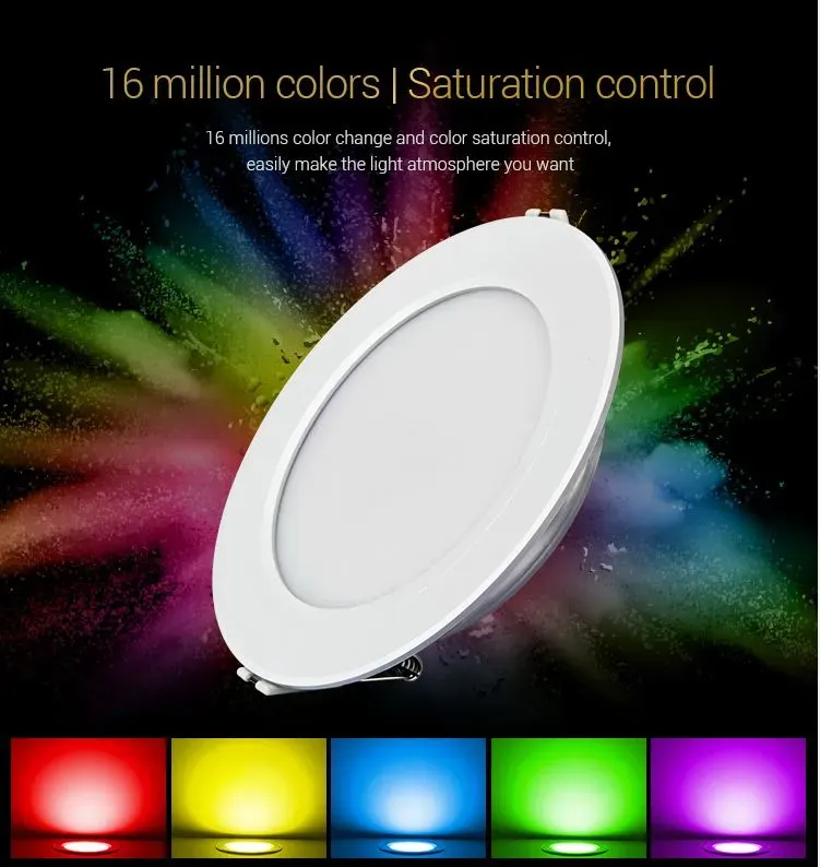 MiBoxer FUT061 LED Panel Rund 9W RGB-WW (RGB-CCT) mit Funk und WLAN – Bild 5
