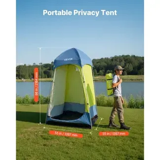 VEVOR Duschzelt mit 1 Raum, Toilettenzelt (1397x1397x2184 mm) Umkleidezelt inkl. Heringen & Seilen & Tragetasche & Stahlstange, aus 200D Oxford-Gewebe für Camping Strand Angeln Grün VEVOR Duschzelt mit 1 Raum, Toilettenzelt (1397x1397x2184 mm) Umkleidezelt inkl. Heringen & Seilen & Tragetasche & Stahlstange, aus 200D Oxford-Gewebe für Camping Strand Angeln Grün