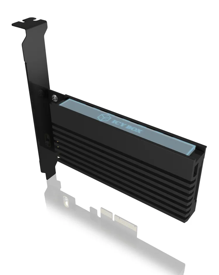 ICY BOX IB-PCI214M2-HSL, PCIe-Karte, 1x M.2 PCIe (NVMe) SSD zu PCIe 4.0 x4 über M-Key Sockel, Low + High Profile, inkl. passiv Kühlkörper – Bild 6