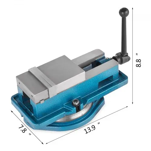VEVOR Schraubzwingen-Schraubstock 100 mm, Tischschraubstock 100 mm, Werkbankklemmen 16 kg, Metall Professionelle Gusseisen Schraubstock für Säulenbohrer Breite Backen – Bild 7