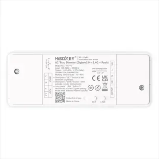 MiBoxer TRI-PZ LED Dimmer Controller AC TRIAC 500W Zigbee 3.0+2,4G+Push MiBoxer TRI-PZ LED Dimmer Controller AC TRIAC 500W Zigbee 3.0+2,4G+Push