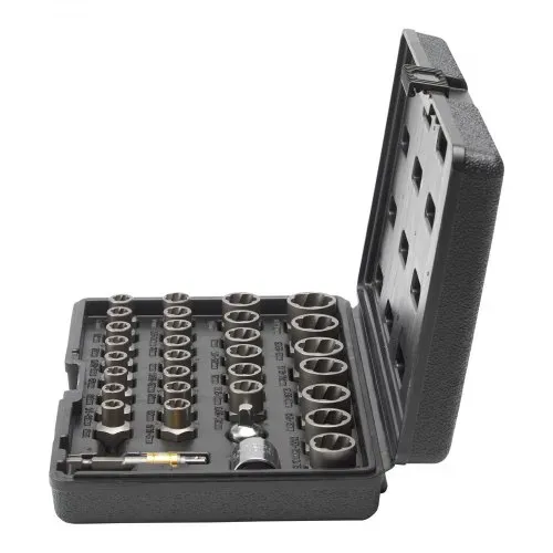 VEVOR Bolzenausdreher-Set, 29-teiliges Bolzen- und Muttern-Entferner-Set, 6mm bis 10mm, 10,3mm bis 19,05mm, Auszieh-Steckschlüsselsatz aus CR-MO-Stahl mit Aufbewahrungskoffer, Mutter zum Entfernen – Bild 10