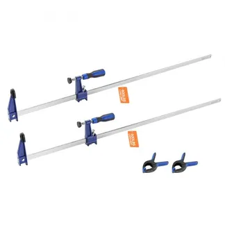 VEVOR Stangenklemmen Holzbearbeitung 2 Stk. 914 mm Öffnung, feststellbare F-Klemme mit 272 kg Belastungsgrenze, 63,5 mm Tiefe, Gusseisen & Kohlenstoffstahl, einfach zu bedienen, Metallbearbeitung VEVOR Stangenklemmen Holzbearbeitung 2 Stk. 914 mm Öffnung, feststellbare F-Klemme mit 272 kg Belastungsgrenze, 63,5 mm Tiefe, Gusseisen & Kohlenstoffstahl, einfach zu bedienen, Metallbearbeitung