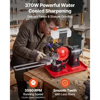 VEVOR 370W Sägeblattschärfgerät, 2890 U/min Kreissägeblattschleifer mit 125 mm Schleifscheibe, Elektrische Schärfmaschine mit Wassertank für 80-700 mm Sägeblätter, Blattschärfer für Holzbearbeitung VEVOR 370W Sägeblattschärfgerät, 2890 U/min Kreissägeblattschleifer mit 125 mm Schleifscheibe, Elektrische Schärfmaschine mit Wassertank für 80-700 mm Sägeblätter, Blattschärfer für Holzbearbeitung
