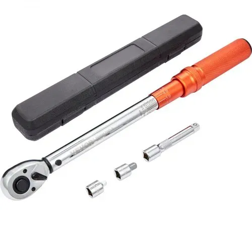 VEVOR Drehmomentschlüssel 12,7 mm, 14–204 Nm Drehmomentschlüssel Fahrrad & Motorrad Set, ± 3 % Fehlergenauigkeit mit Verlängerungsstange 127mm, 12,7-9,525 mm & 12,7-6,35 mm Adapter, 72 Zähne Ratschenkopf VEVOR Drehmomentschlüssel 12,7 mm, 14–204 Nm Drehmomentschlüssel Fahrrad & Motorrad Set, ± 3 % Fehlergenauigkeit mit Verlängerungsstange 127mm, 12,7-9,525 mm & 12,7-6,35 mm Adapter, 72 Zähne Ratschenkopf
