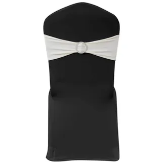 vidaXL 25 x Stretch Stuhlschleifen + Diamant Schnalle cremefarben vidaXL 25 x Stretch Stuhlschleifen + Diamant Schnalle cremefarben