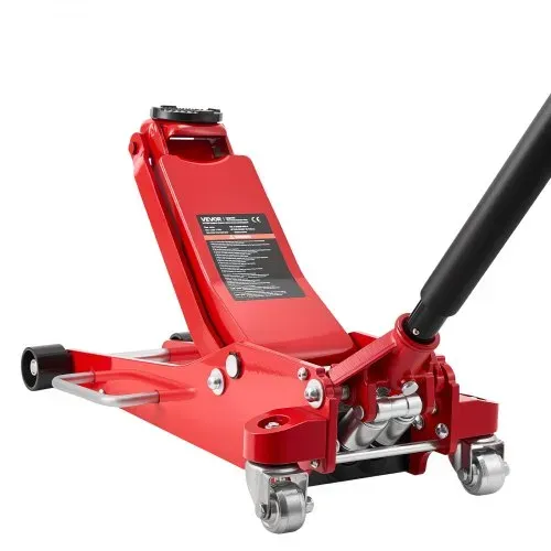 VEVOR Hydraulischer Rangierwagenheber 3 t Tragkraft, Flacher Wagenheber aus Aluminium mit Doppelkolben-Schnellhubpumpe, Autoheber für Sportwagen SUVs Pickups, 85-515 mm Hubbereich, Rot – Bild 9
