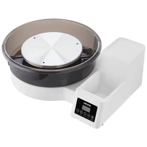 VEVOR Töpferscheibe Elektrisch 450 W, Töpferdrehmaschine 28 / 36 cm Drehteller, Keramikscheibe mit Fußpedal & 30–300 U/min Einstellbarer Drehzahl & Abnehmbarem Becken, für Anfänger DIY-Tonkunst, Weiß – Bild 10