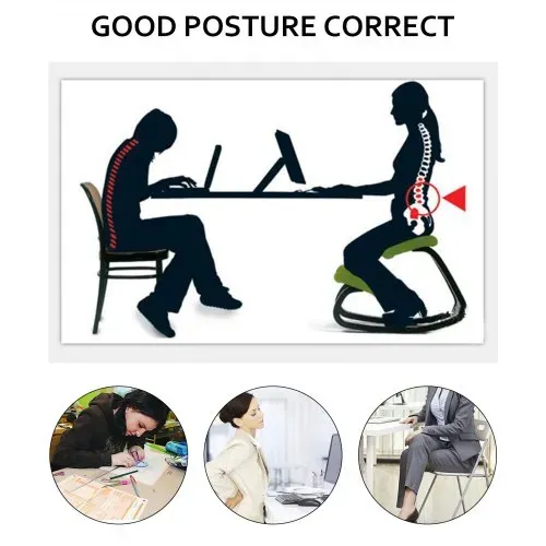 VEVOR Ergonomischer Hocker Verstellbarer Hocker Ergonomische Kissen Komfortabler Home Schreibtisch Formung und Stressabbau Ergonomischer Sessel Knie Hocker (Pekannüsse) – Bild 9