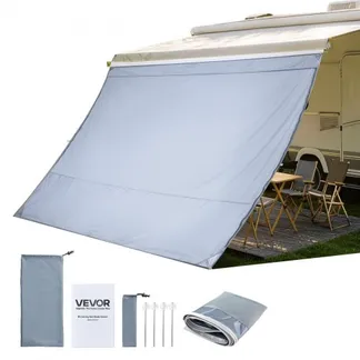 VEVOR Sonnenschutz (2 x 2,8 m) für Markisen (3 m), Markisen-Vorderwand mit UV50+ & Reißverschluss-PU-Bezug & Doppelt Genähtem Polyester-Netzgewebe, Regenschutz für Wohnmobil, Camping & Wohnwagen VEVOR Sonnenschutz (2 x 2,8 m) für Markisen (3 m), Markisen-Vorderwand mit UV50+ & Reißverschluss-PU-Bezug & Doppelt Genähtem Polyester-Netzgewebe, Regenschutz für Wohnmobil, Camping & Wohnwagen