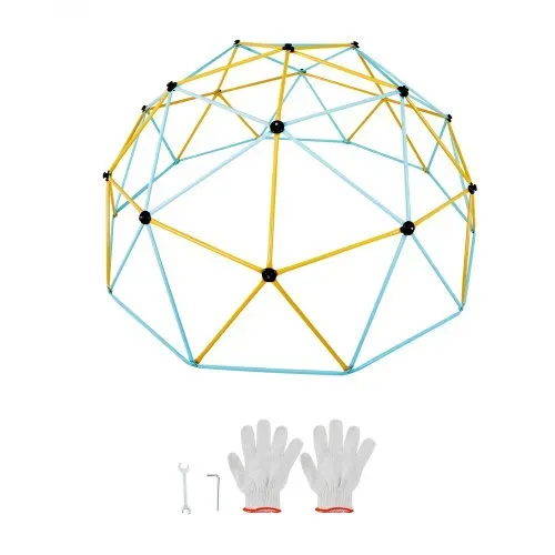 VEVOR Kletterkuppel, 3,66 m geometrisches Kuppel-Kletterspielzentrum für Kinder von 3 bis 10 Jahren, Klettergerüst 340 kg Tragfähigkeit, mit Klettergriff, Outdoor-Spielgerät Garten Hinterhof – Bild 8