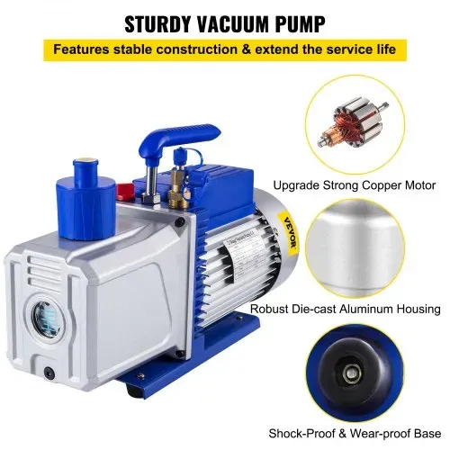 VEVOR Vakuumpumpe 220V Unterdruckpumpe Vakuumgeräte Pumpe 1HP Vakuumpumpe Unterdruckpumpe – Bild 2