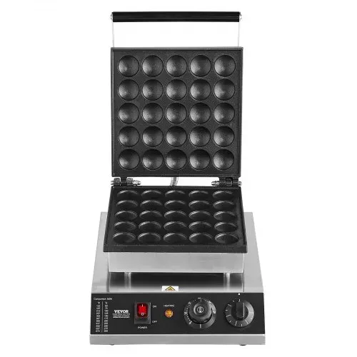 VEVOR Mini-Pfannkuchenmaker kommerzielle Dutch Mini Pfannkuchen Maschine, 25 Stk., 43 mm Durchmesser, Dorayaki-Backmaschine, 1700 W, Temperatur- und Zeitregelung, in Küchen, Cafés und Restaurants – Bild 10